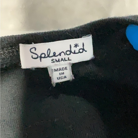 Splendid Black Fitted Tank Top with Wide Straps - Picture 2 of 6